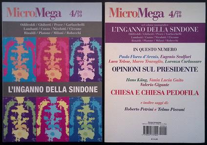 MicroMega n.4 2010. DUE VOLUMI - copertina