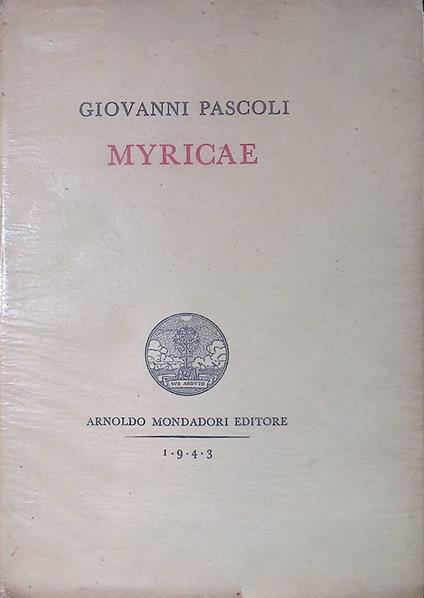 Myricae - Giovanni Pascoli - copertina