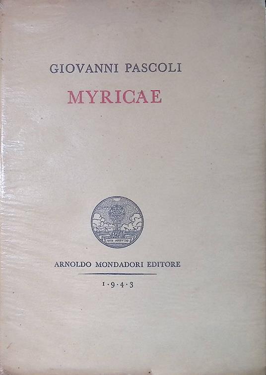 Myricae - Giovanni Pascoli - copertina