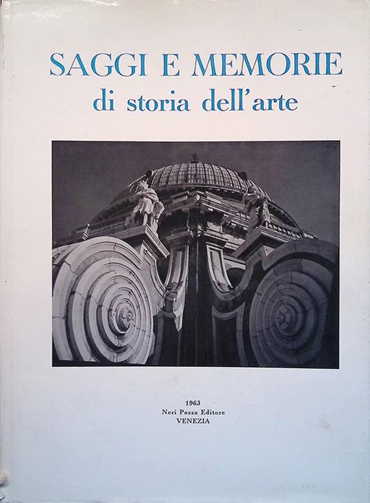 Saggi e memorie di storia dell'arte. N.3 - copertina