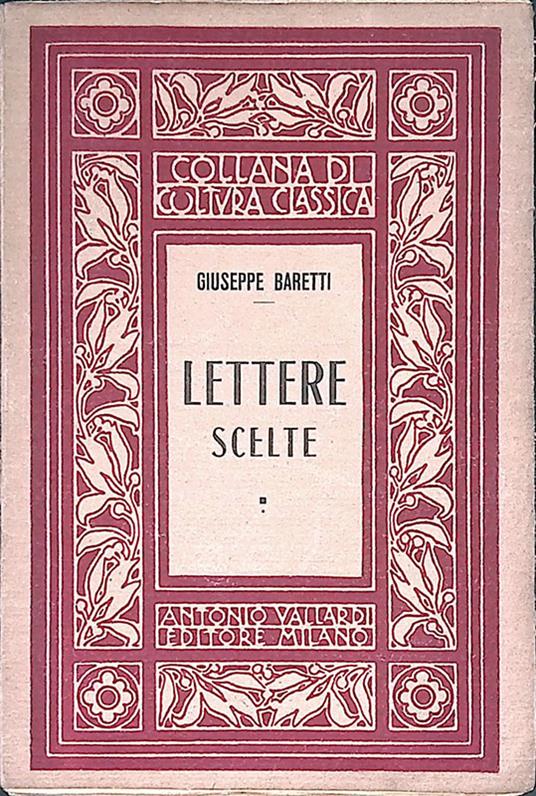 Lettere scelte - Giuseppe Baretti - copertina