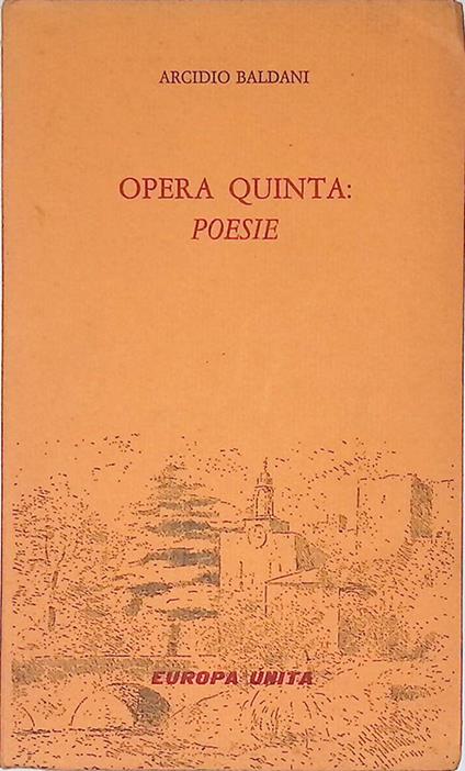 Opera quinta. Poesie - copertina