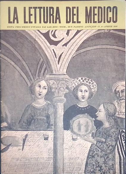 lettura del medico. Anno XIV n.4 aprile 1956 - copertina