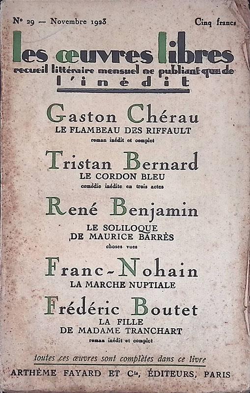 Le flambeau des Riffault. Le cordon blue. Le soliloque de Maurice Barrès. La marche nuptiale. La fille de Madame Tranchart - copertina