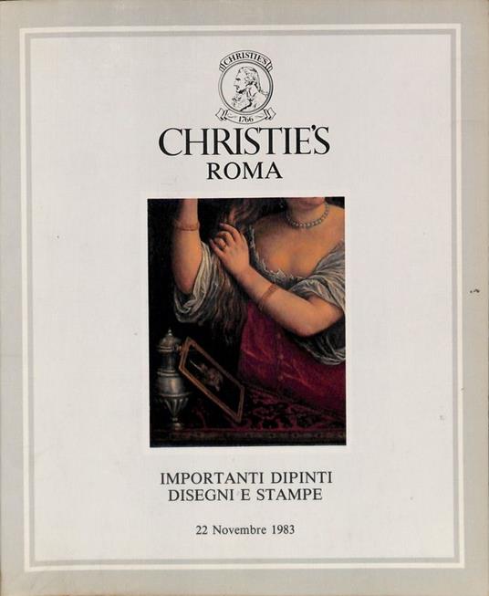 Christie's. Importanti dipinti, disegni e stampe. 22 novembre 1983 - copertina