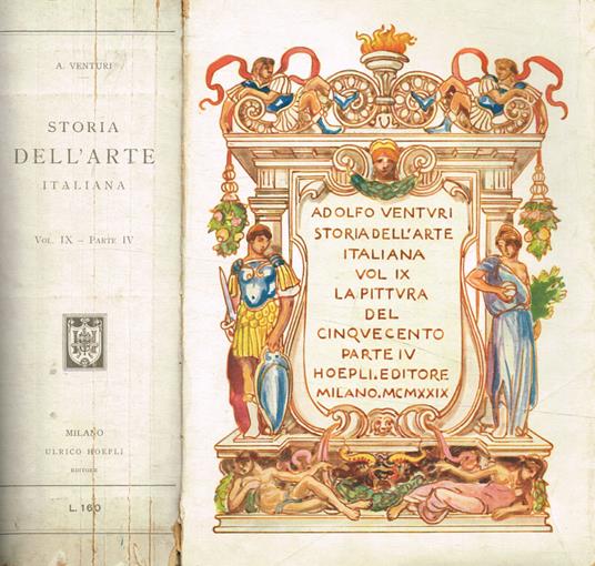 Storia dell'arte italiana. La pittura del cinquecento. Vol.IX, parte IV - Adolfo Venturi - copertina