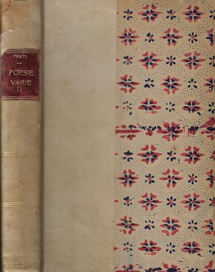 Poesie varie Vol. II - Giovanni Prati - copertina