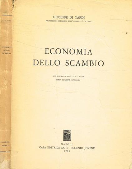 Economia dello scambio - Giuseppe Di Nardi - copertina
