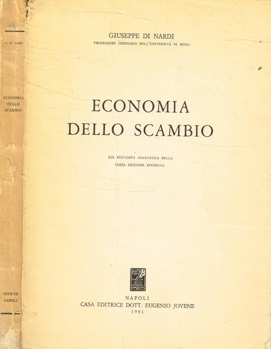 Economia dello scambio - Giuseppe Di Nardi - copertina