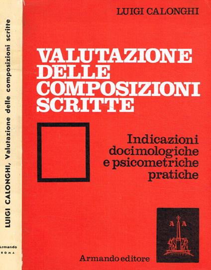 Valutazione delle composizioni scritte - Luigi Calonghi - copertina