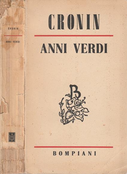 Anni verdi - A. Joseph Cronin - copertina