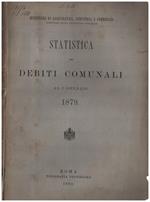 Statistica dei debiti comunali al 1 gennaio 1879
