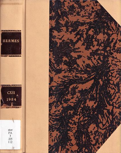 Hermes, volume CXII, anno 1984 - copertina