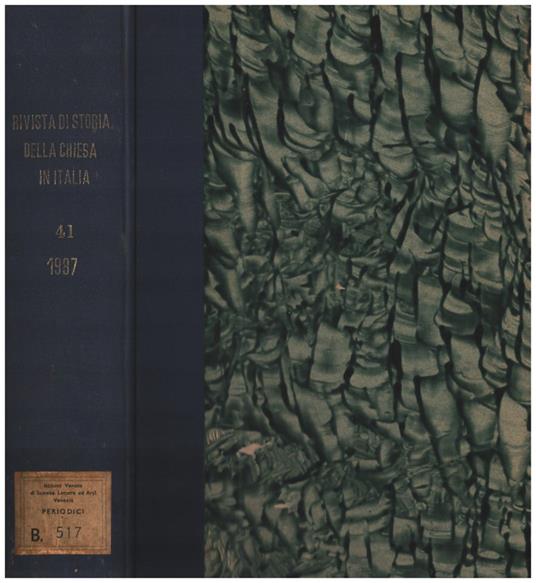 Rivista di Storia della chiesa in Italia XLI - 1987 - copertina