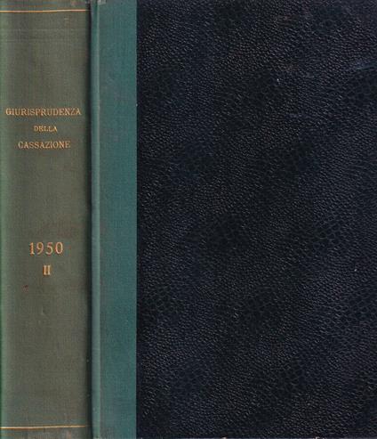 Giurisprudenza completa della Corte Suprema di Cassazione, anno 1950, Serie II, Volumi XXIX - copertina