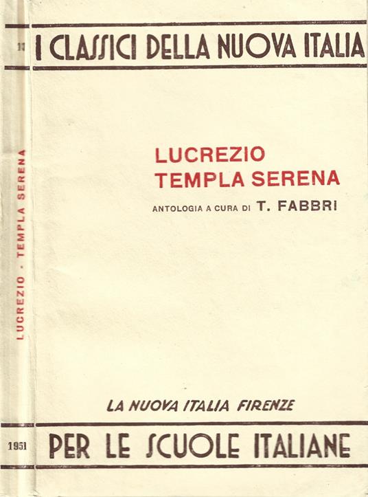 Templa Serena - copertina