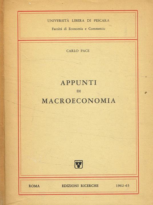 Appunti di macroeconomia - copertina