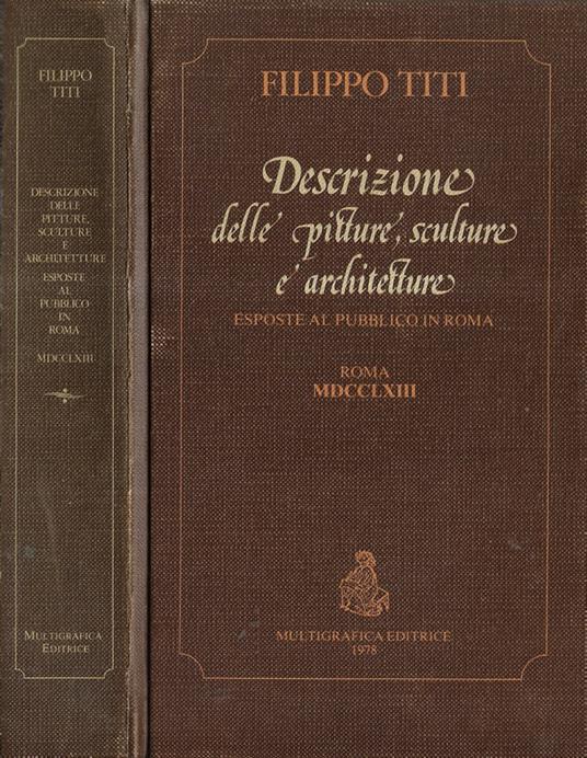 Descrizione delle pitture sculture e architetture - copertina