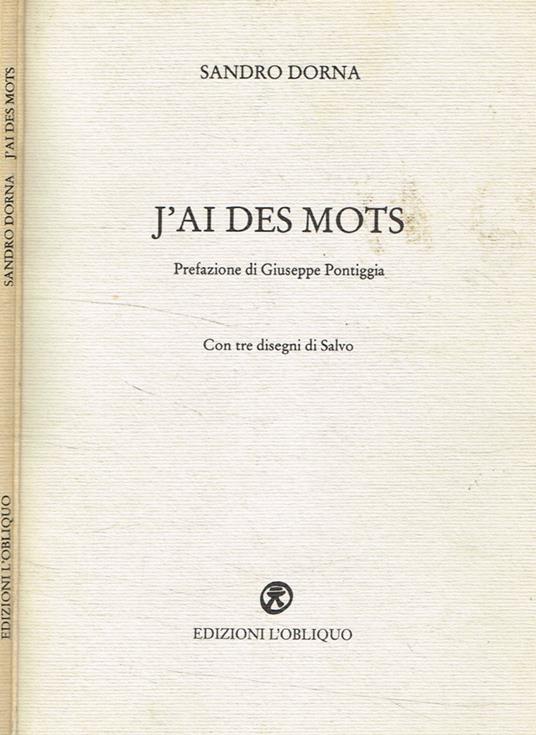 J'ai des mots - copertina