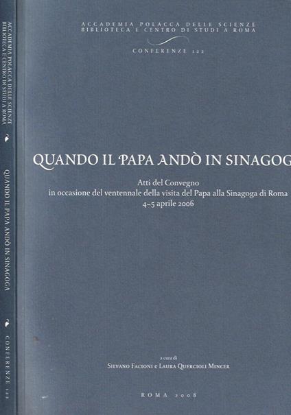 Quando il Papa andò in Sinagoga - copertina