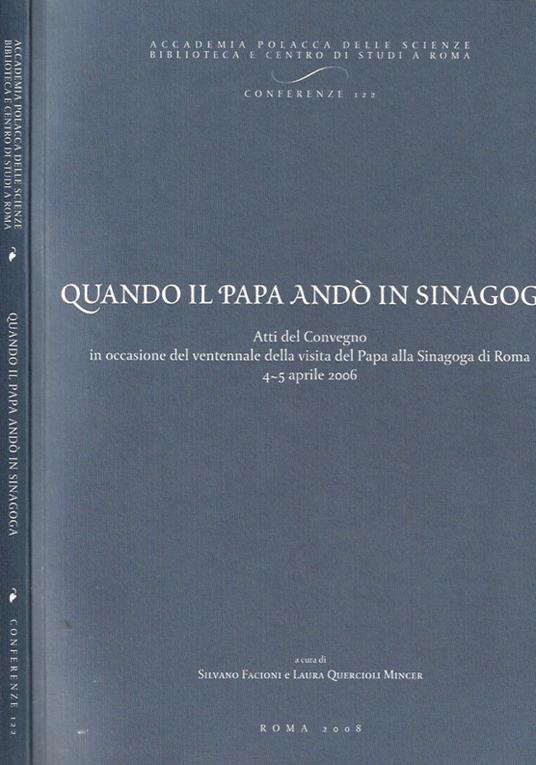 Quando il Papa andò in Sinagoga - copertina