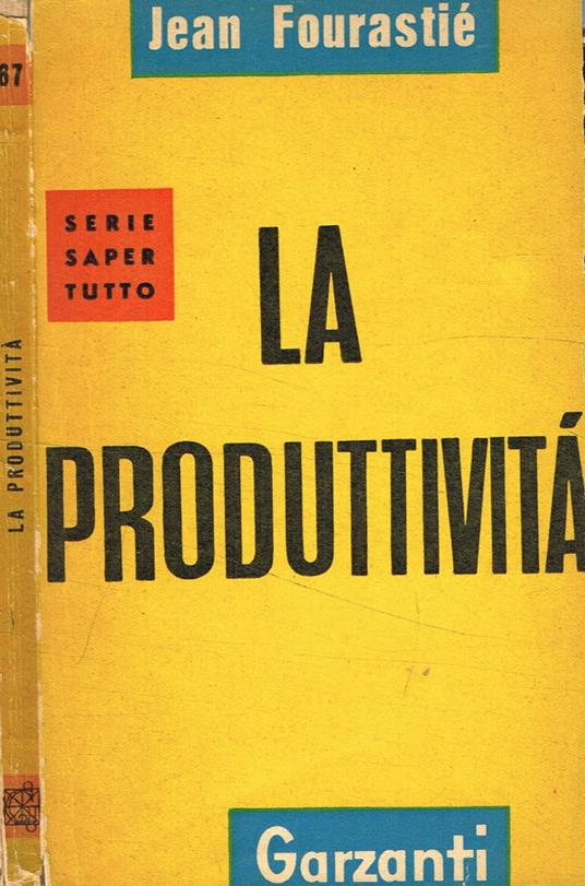 La produttività - Jean Fourastié - copertina