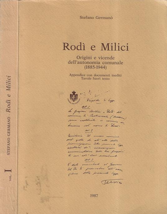 Rodì e Milici - Stefano Germano - copertina
