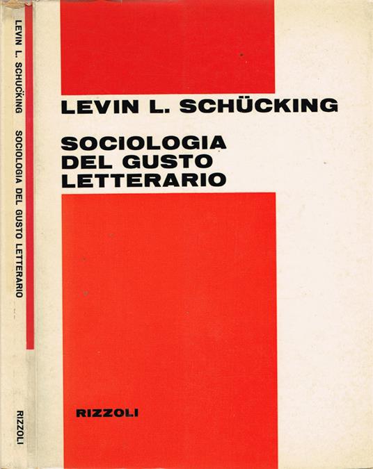 Sociologia del gusto letterario - Levin L. Schucking - copertina