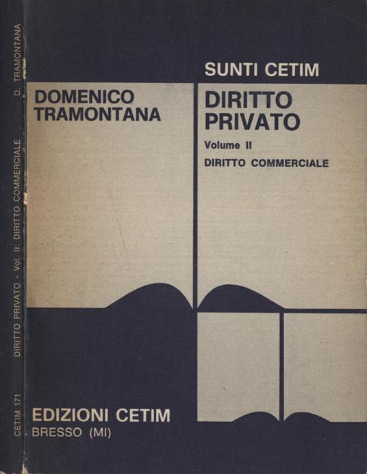 Diritto privato Vol. II - Domenico Tramontana - copertina