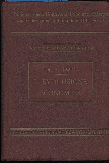 L' Evoluzione Economica - Achille Flora - copertina