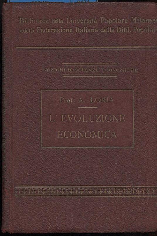 L' Evoluzione Economica - Achille Flora - copertina