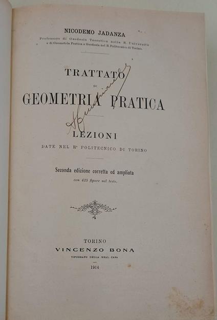 Trattato Di Geometria Pratica - copertina