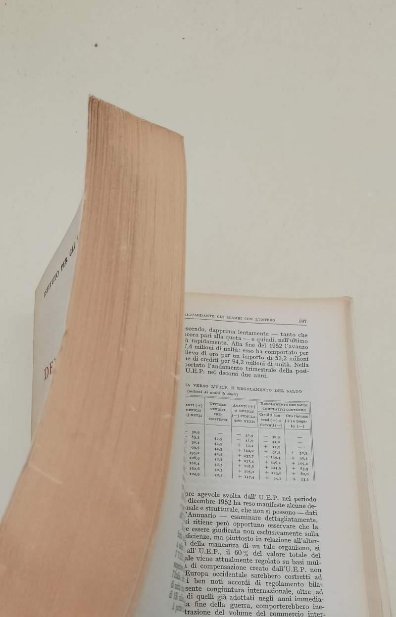 Annuario Della Congiuntura Vol V-1952-53 Parte I E Ii