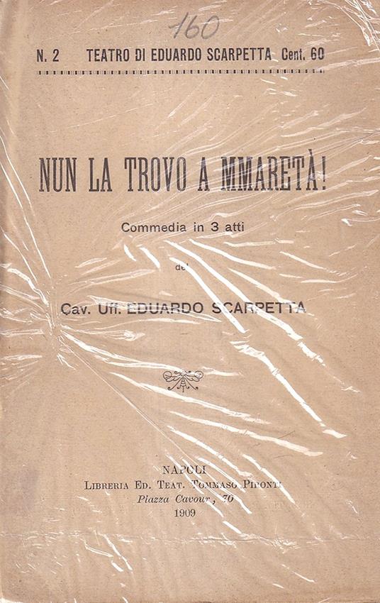 Nun la trovo a mmaretà! - Eduardo Scarpetta - copertina