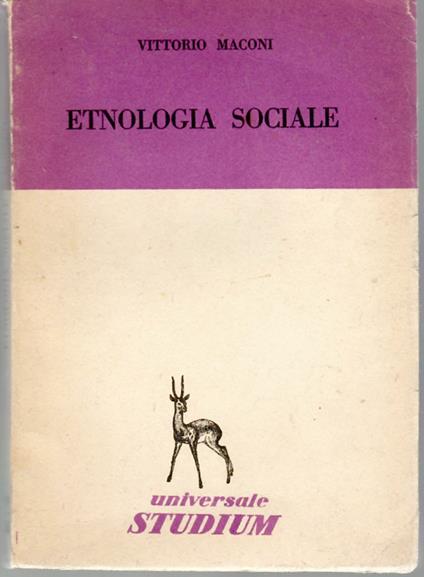Etnologia Sociale - Vittorio Maconi - copertina