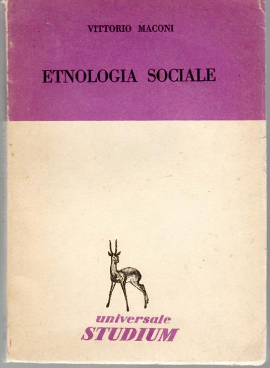Etnologia Sociale - Vittorio Maconi - copertina