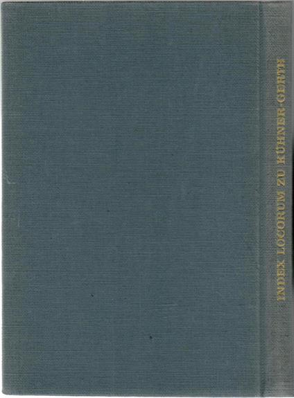 Index Locorum Zu Kuhner-Gerth - copertina
