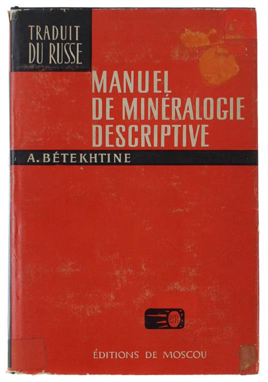 MANUEL DE MINERALOGIE DESCRIPTIVE - copertina