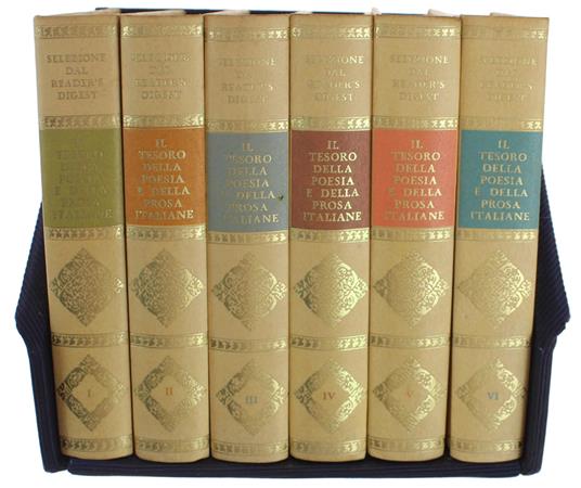 Il TESORO DELLA POESIA E DELLA PROSA ITALIANE. Volumi I II III IV V VI - Autori vari - copertina
