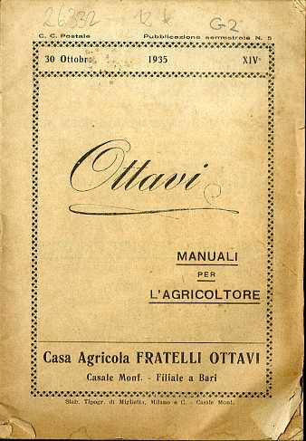 Ottavi: manuali per l'agricoltura - copertina
