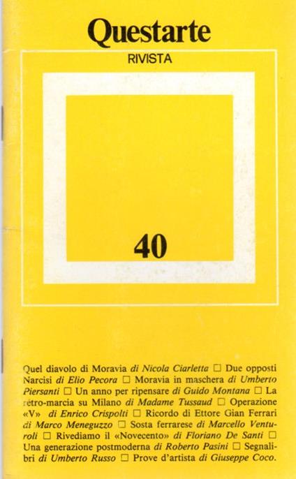 Questarte: anno VII, n. 1, febbraio 1983 - copertina