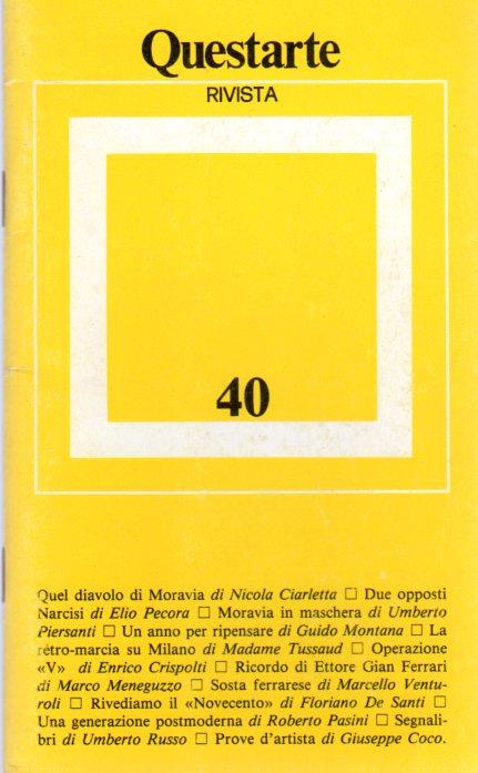 Questarte: anno VII, n. 1, febbraio 1983 - copertina