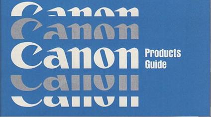 Canon: prducts guide - copertina