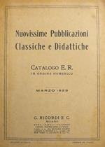 Edizioni Ricordi: nuovissime pubblicazioni classiche e didattiche
