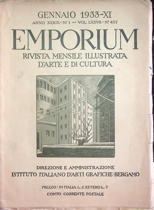 Emporium: rivista mensile illustrata d'arte e di cultura: A. XXXIX - N. 1 (gennaio 1933) - copertina