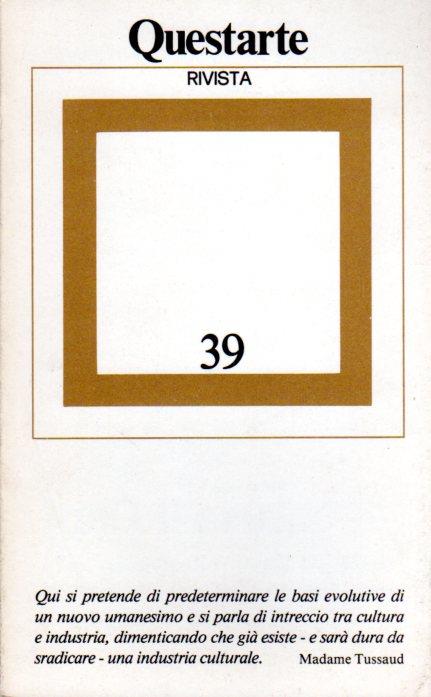 Questarte: anno VI, n. 5/6, settembre/dicembre 1982