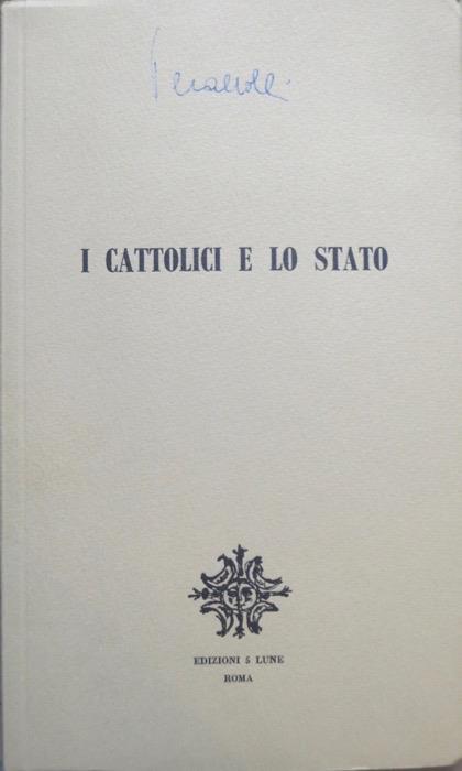 I cattolici e lo Stato - copertina
