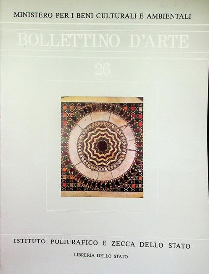Bollettino d'arte: 26 (1984) - copertina