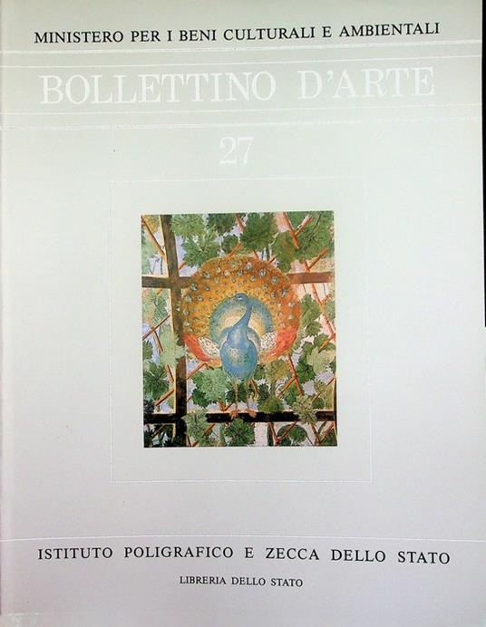 Bollettino d'arte: 27 (1984) - copertina