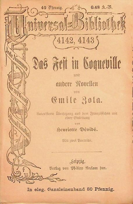 Das Fest in Coqueville und andere Novellen - copertina